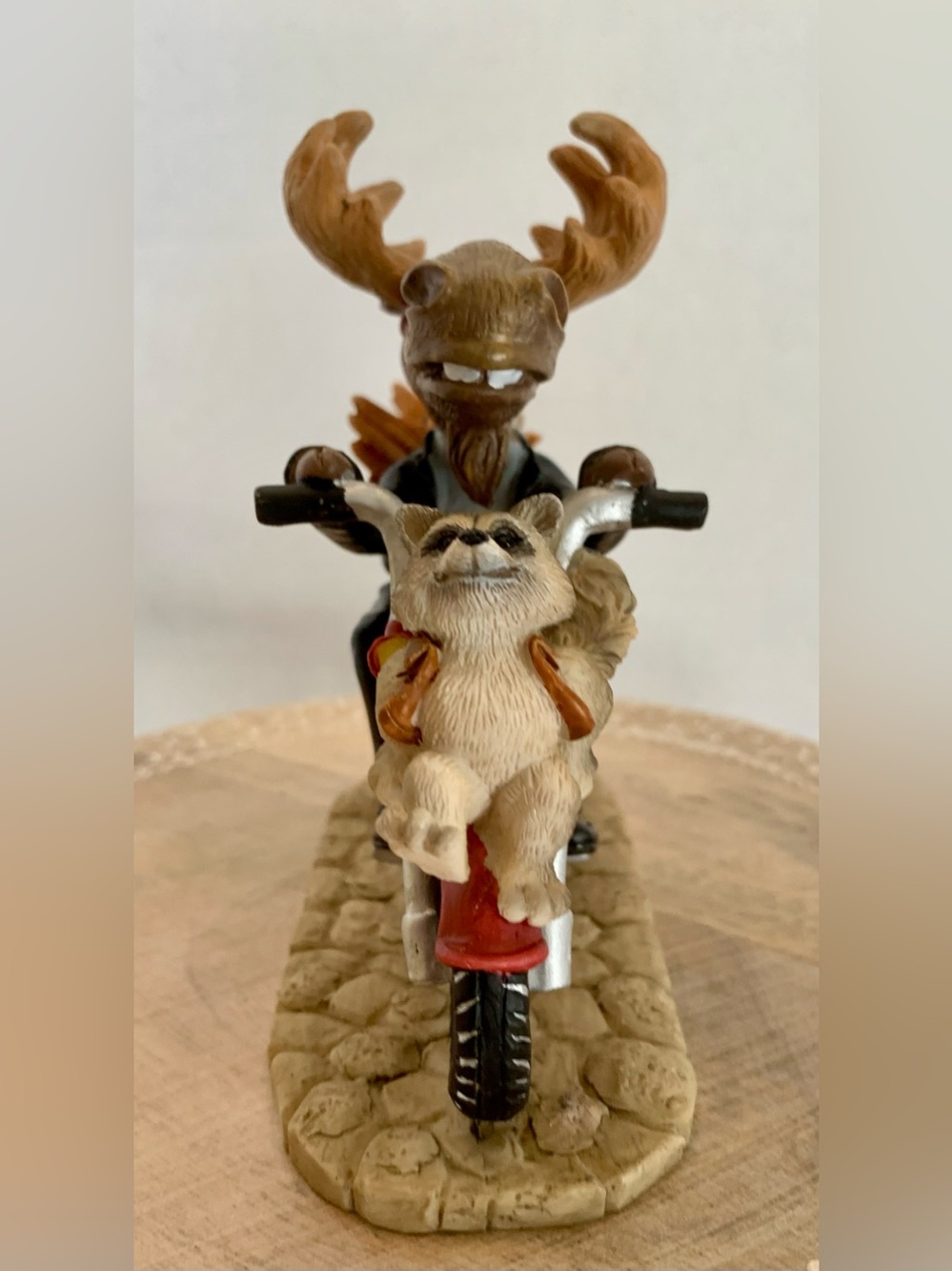 Lipco Moose Motorcycle Rider Couple Figurine - Picture 2 of 6